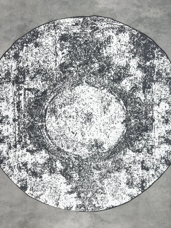 Zebra Casa Anna Yuvarlak 120Cm Paspas-Beyaz/K.Gri/Gri