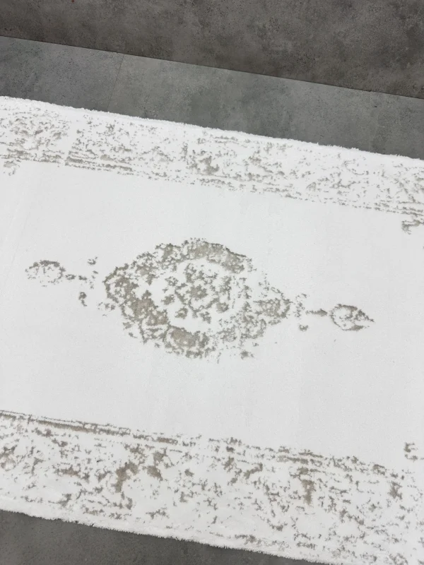 Zebra Casa Kasten Dikdörtgen 80X150 Paspas-Beyaz/Gri