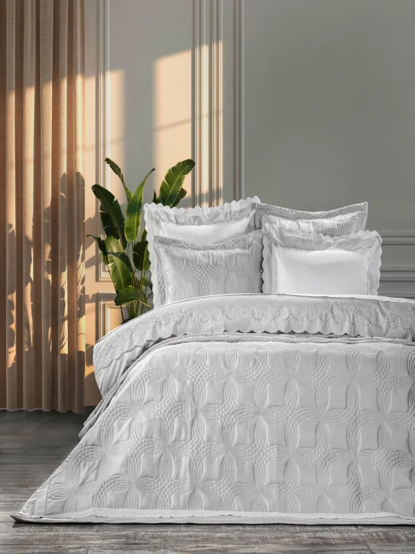 Zebra Casa Liset 9 Parça Yatak Seti-Gri