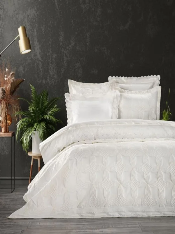 Zebra Casa Liset 9 Parça Yatak Seti-Krem