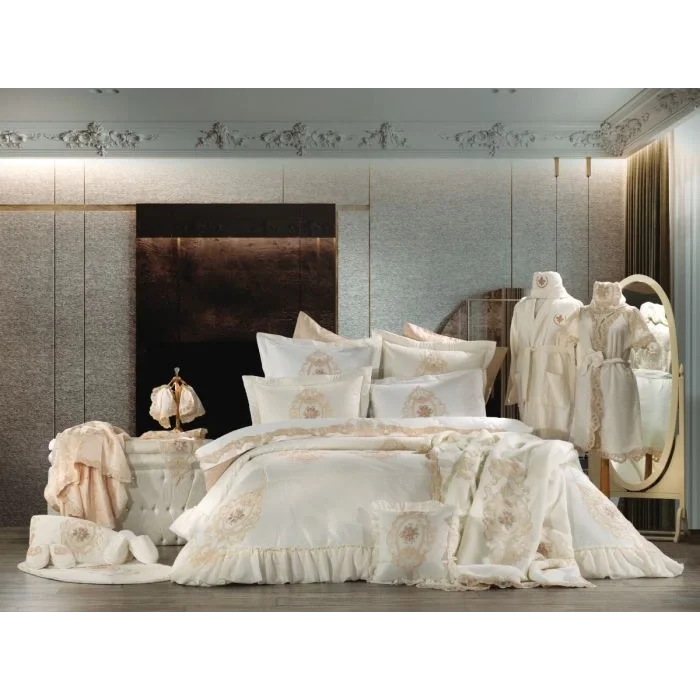 Zebra Casa Floransa 23 Parça Premium Çeyiz Seti-Krem