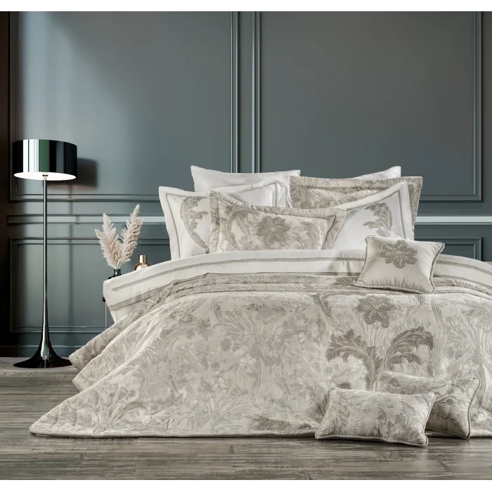 Zebra Casa Gisele 12 Parça Çeyiz Seti-Krem/Gri