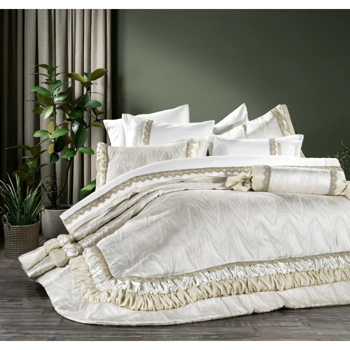 Zebra Casa Holly 10 Parça Çeyiz Seti-Krem