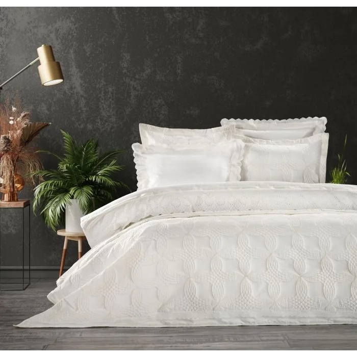 Zebra Casa Liset 9 Parça Yatak Seti-Krem