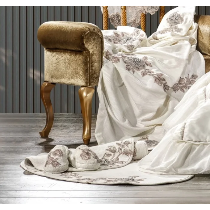 Zebra Casa Loretta 2Li Oval Paspas Takımı-Krem