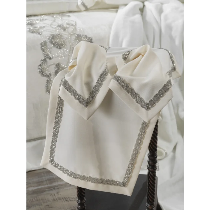 Zebra Casa Mila Boncuklu 5 Parça Salon Takımı-Krem