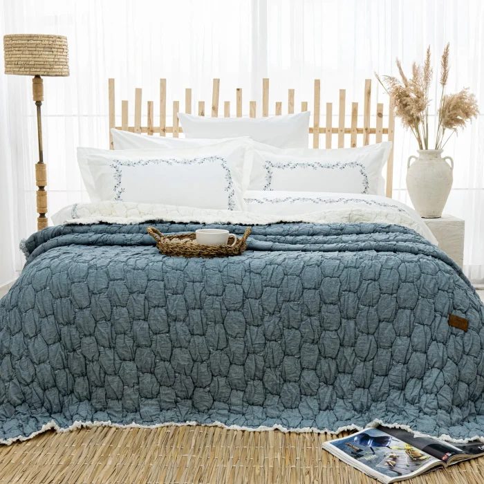 Zebra Casa Paloma 7 Parça Yatak Seti-İndigo