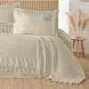 Zebra Casa Daisy Pike Takımı Çift Kişilik-Bej