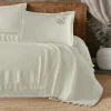 Zebra Casa Daisy Pike Takımı Çift Kişilik-Krem