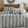 Zebra Casa Jenny 3 Parça Comforter Set-Gri