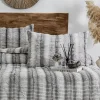 Zebra Casa Jenny 3 Parça Comforter Set-Gri