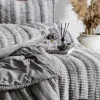 Zebra Casa Jenny 3 Parça Comforter Set-Gri