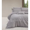 Zebra Casa Melvin 7 Parça Çift Kişilik Luxury Dantelli Nevresim Takımı-Gri 400Tc