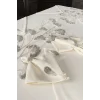Zebra Casa Mila 25 Parça Masa Örtüsü Set-Krem