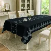 Zebra Casa Noella Nakışlı Masa Örtüsü 160X260-Siyah/Gümüş