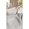 Zebra Casa Odile Nakışlı Masa Örtüsü 160X260-Gri