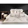 ZEBRA CASA ORNELLA 4 PARÇA YATAK ÖRTÜSÜ-EKRU/SİLVER