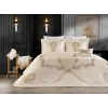 Zebra Casa Ornella 4 Parça Yatak Örtüsü-Krem/Gold