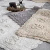 Zebra Casa Rosette Tekli Pamuk Paspas 80x120-Gri
