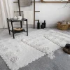Zebra Casa Rosette Tekli Pamuk Paspas 80x120-Gri
