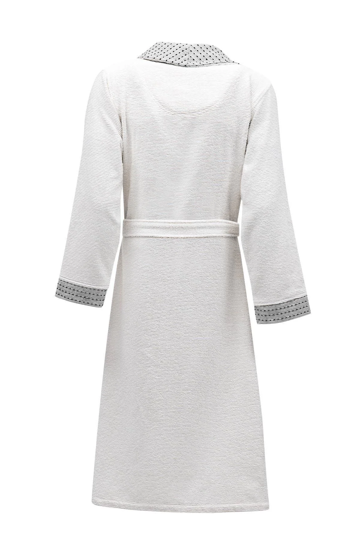 Ecocotton İzgi Erkek Bornoz %100 Organik Pamuk Jakarlı-Siyah Medium