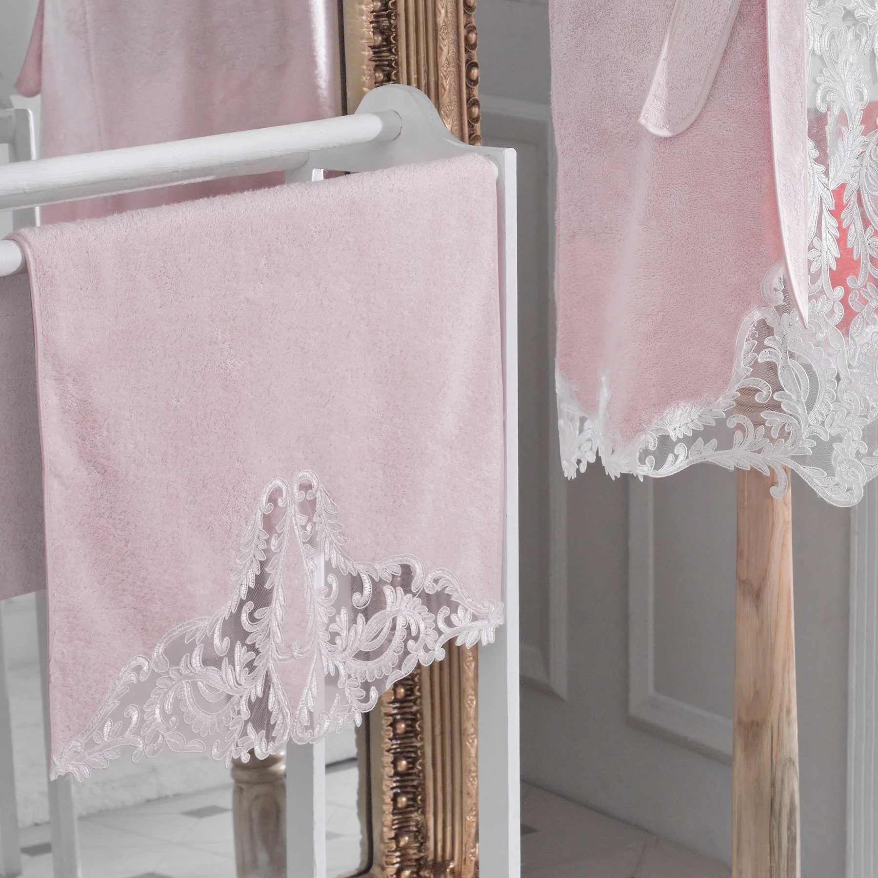 Zebra Casa Adrianna Balayı Bornoz Seti-Bej