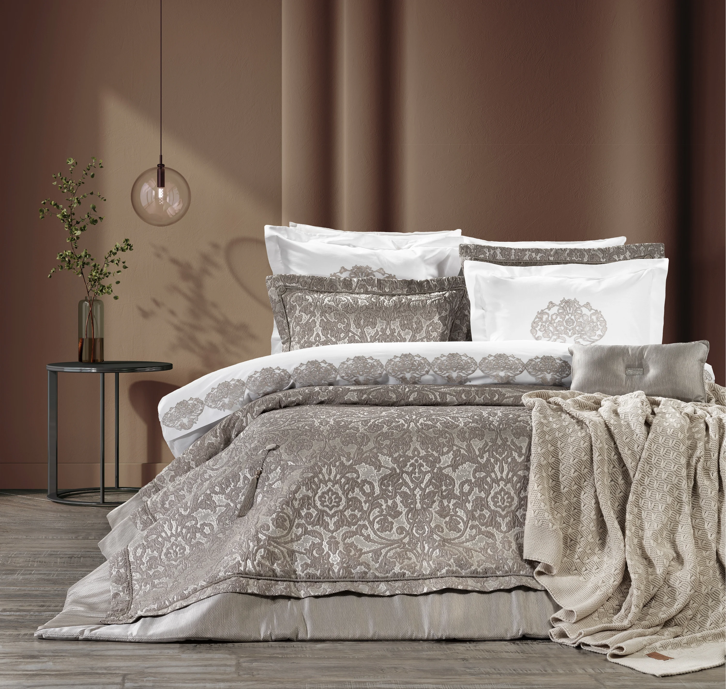 Zebra Casa Anastasia Trikolu 11 Parça Çeyiz Seti-Gri