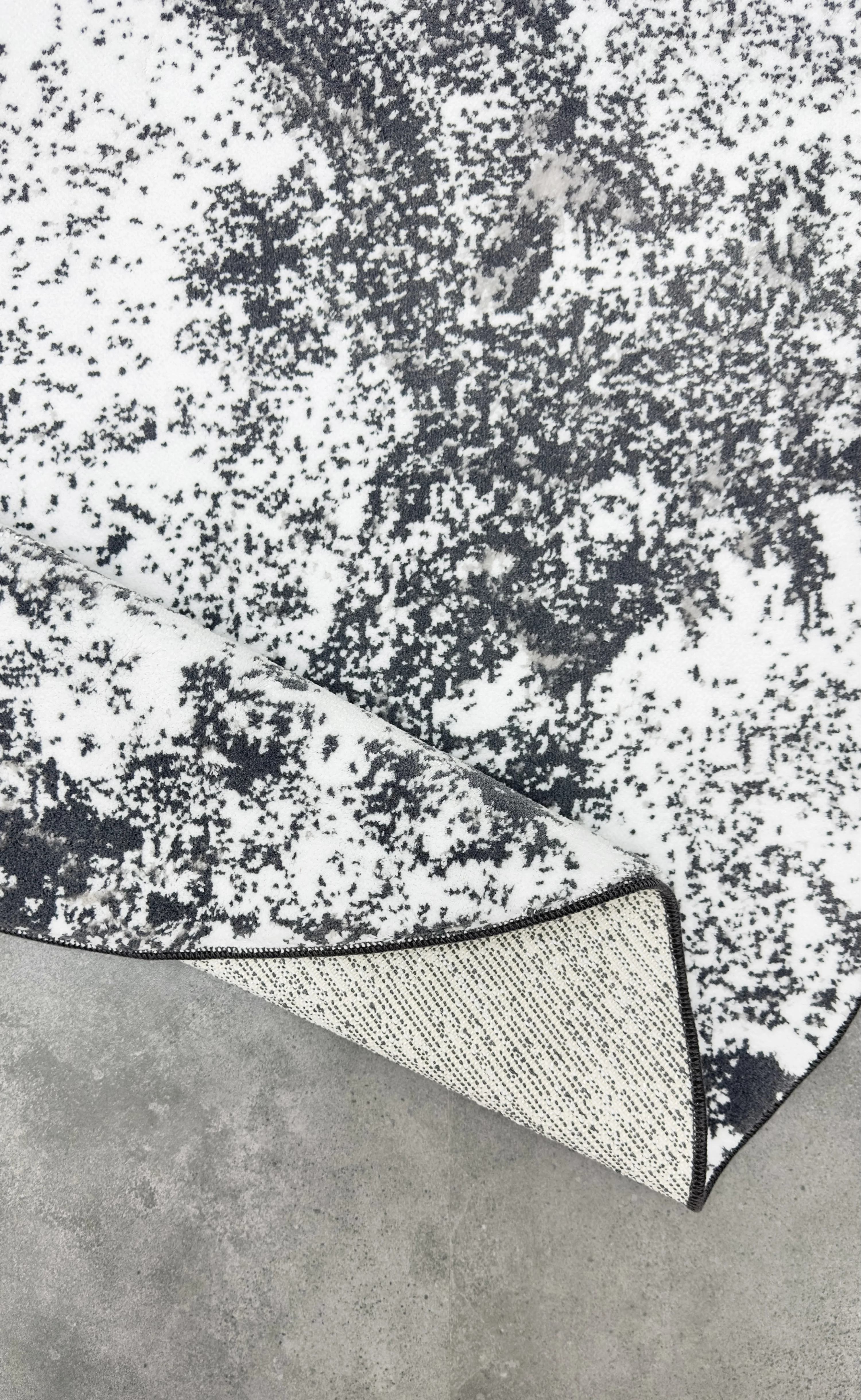 Zebra Casa Anna Yuvarlak 120Cm Paspas-Beyaz/K.Gri/Gri