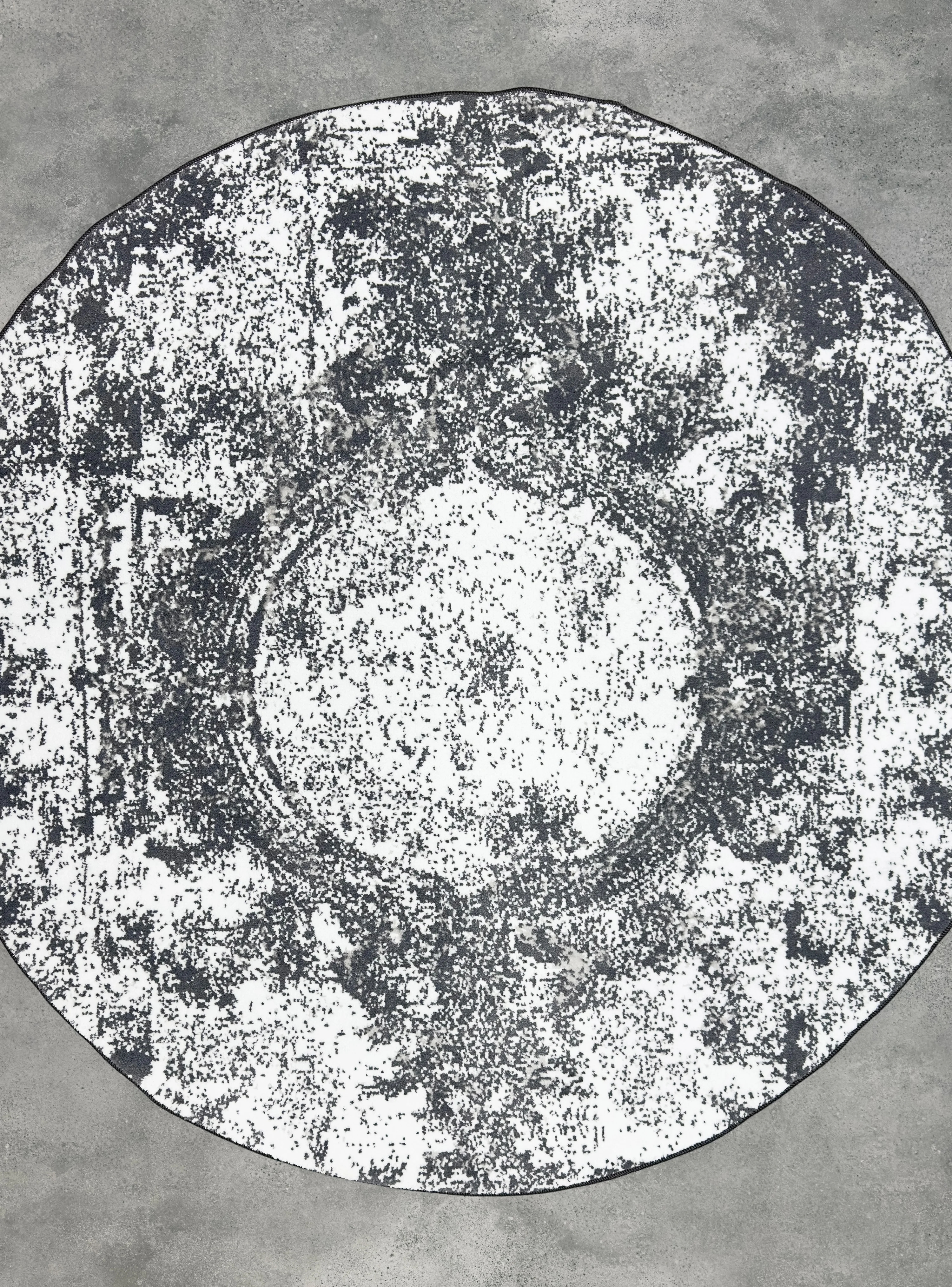 Zebra Casa Anna Yuvarlak 120Cm Paspas-Beyaz/K.Gri/Gri