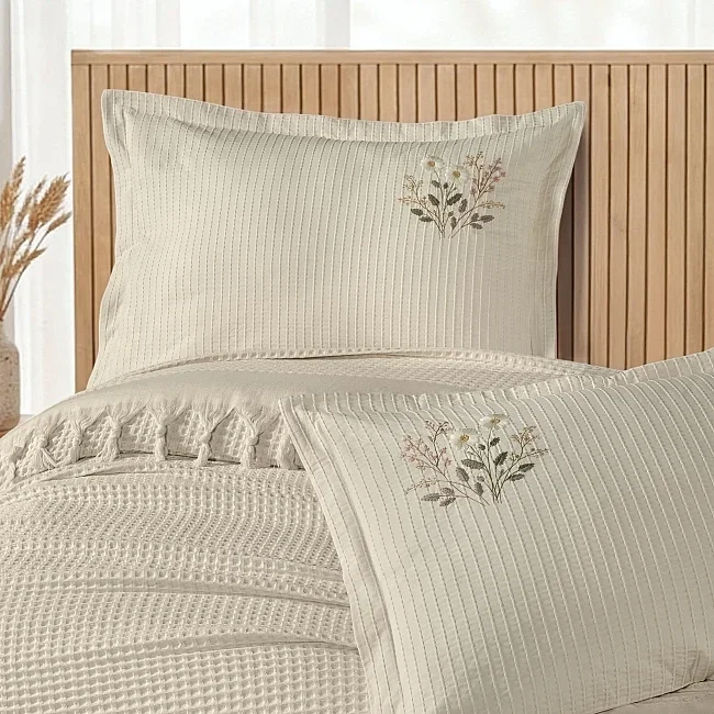 Zebra Casa Daisy Pike Takımı Çift Kişilik-Bej