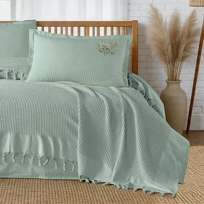 Zebra Casa Daisy Pike Takımı Çift Kişilik-Mint