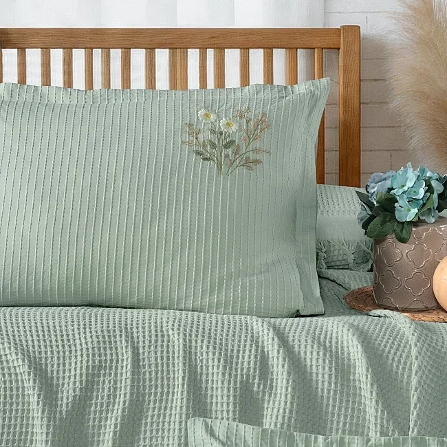 Zebra Casa Daisy Pike Takımı Çift Kişilik-Mint