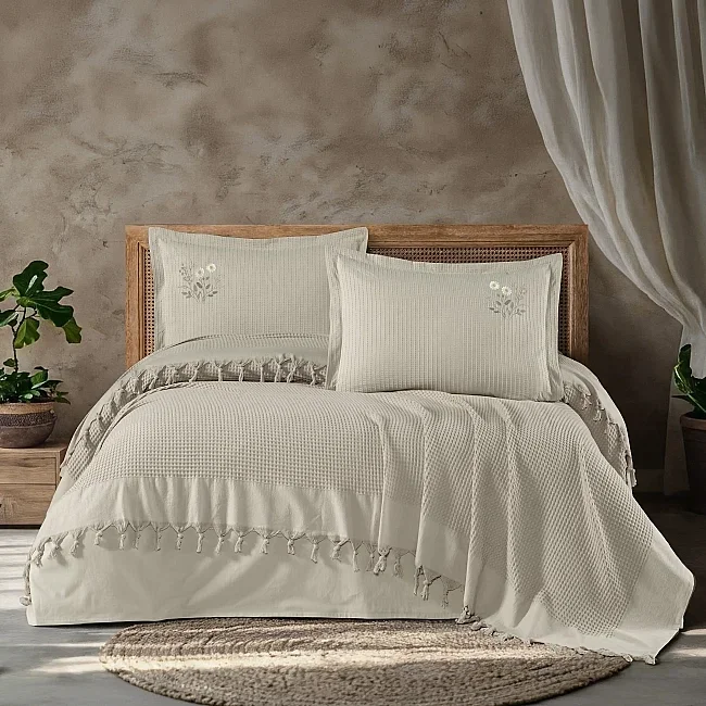 Zebra Casa Daisy Pike Takımı Çift Kişilik-Taş