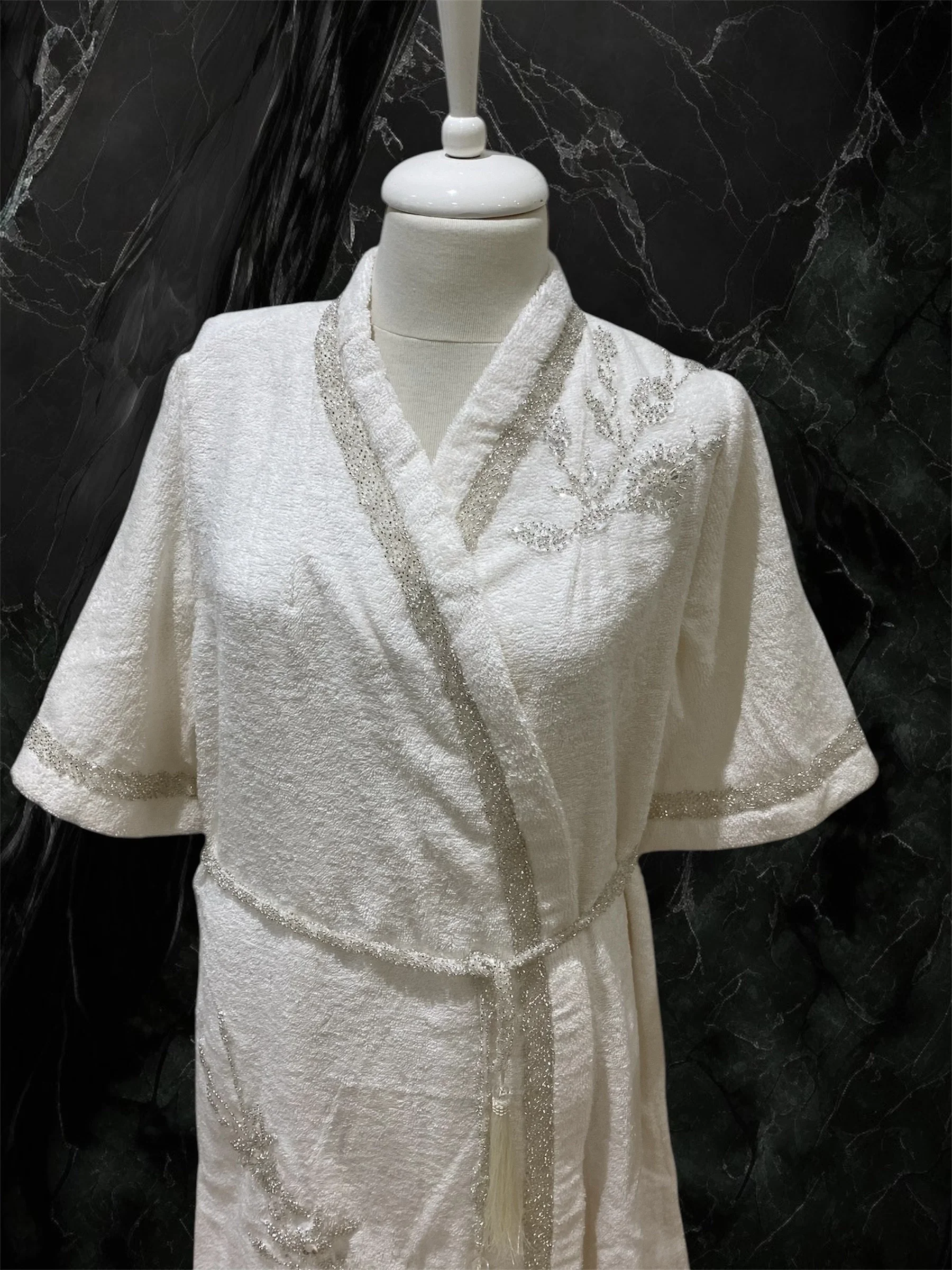 Zebra Casa Elenor Balayı Bornoz Seti-Krem