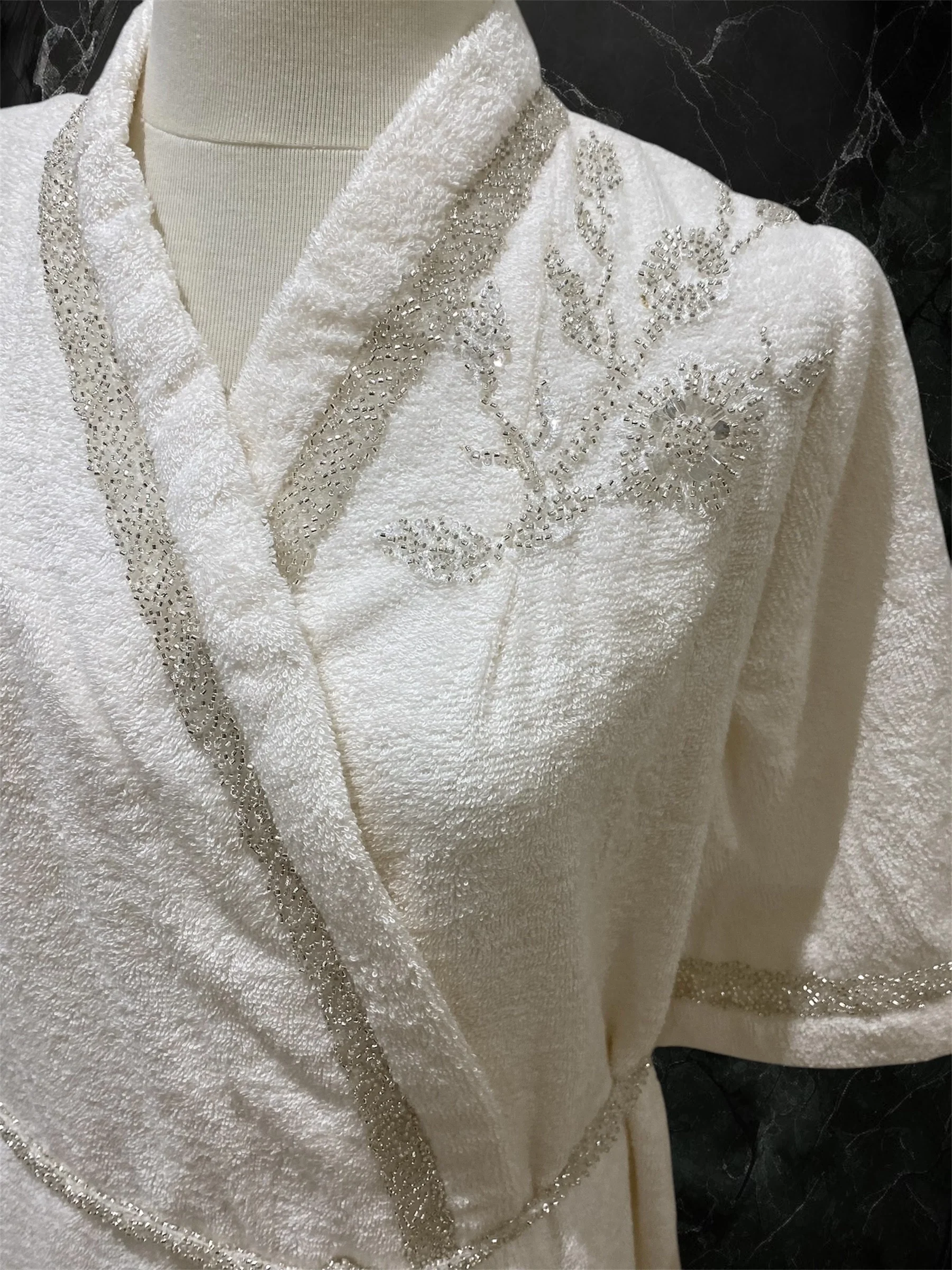 Zebra Casa Elenor Balayı Bornoz Seti-Krem