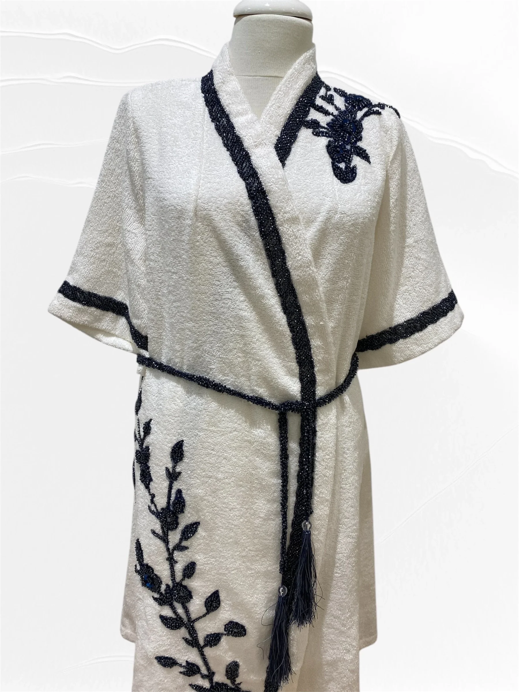 Zebra Casa Elenor Balayı Bornoz Seti-Lacivert