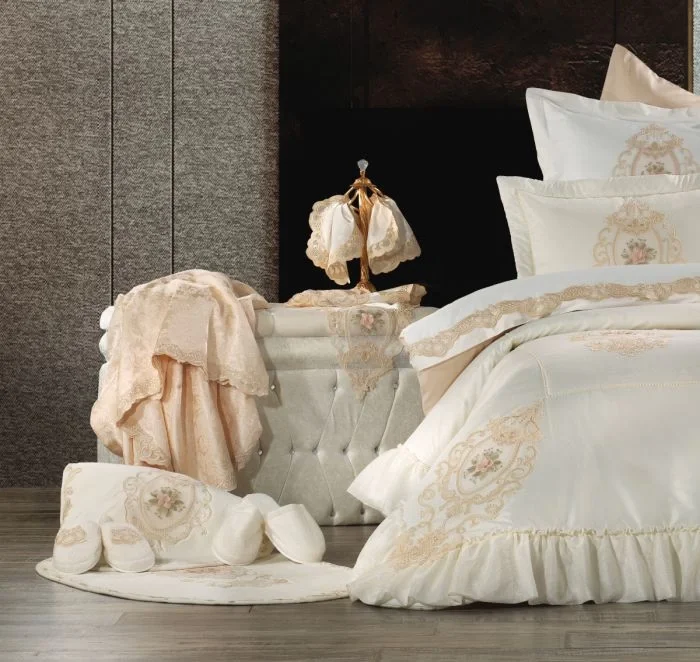 Zebra Casa Floransa 23 Parça Premium Çeyiz Seti-Krem