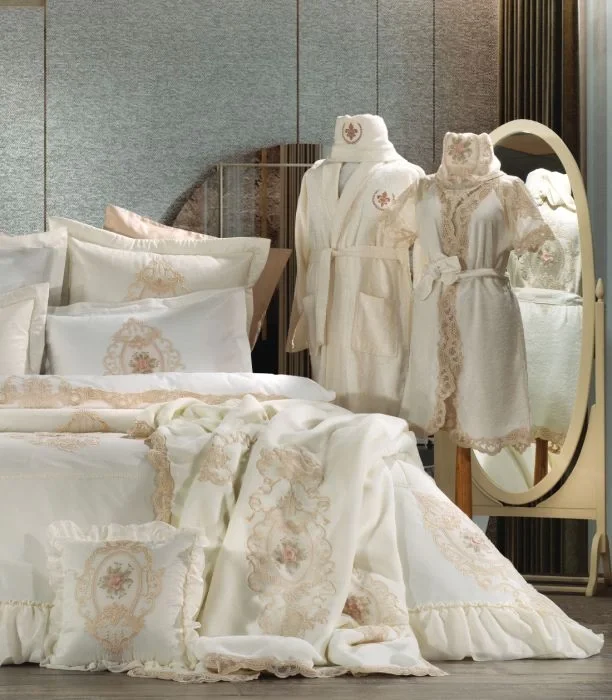 Zebra Casa Floransa 23 Parça Premium Çeyiz Seti-Krem