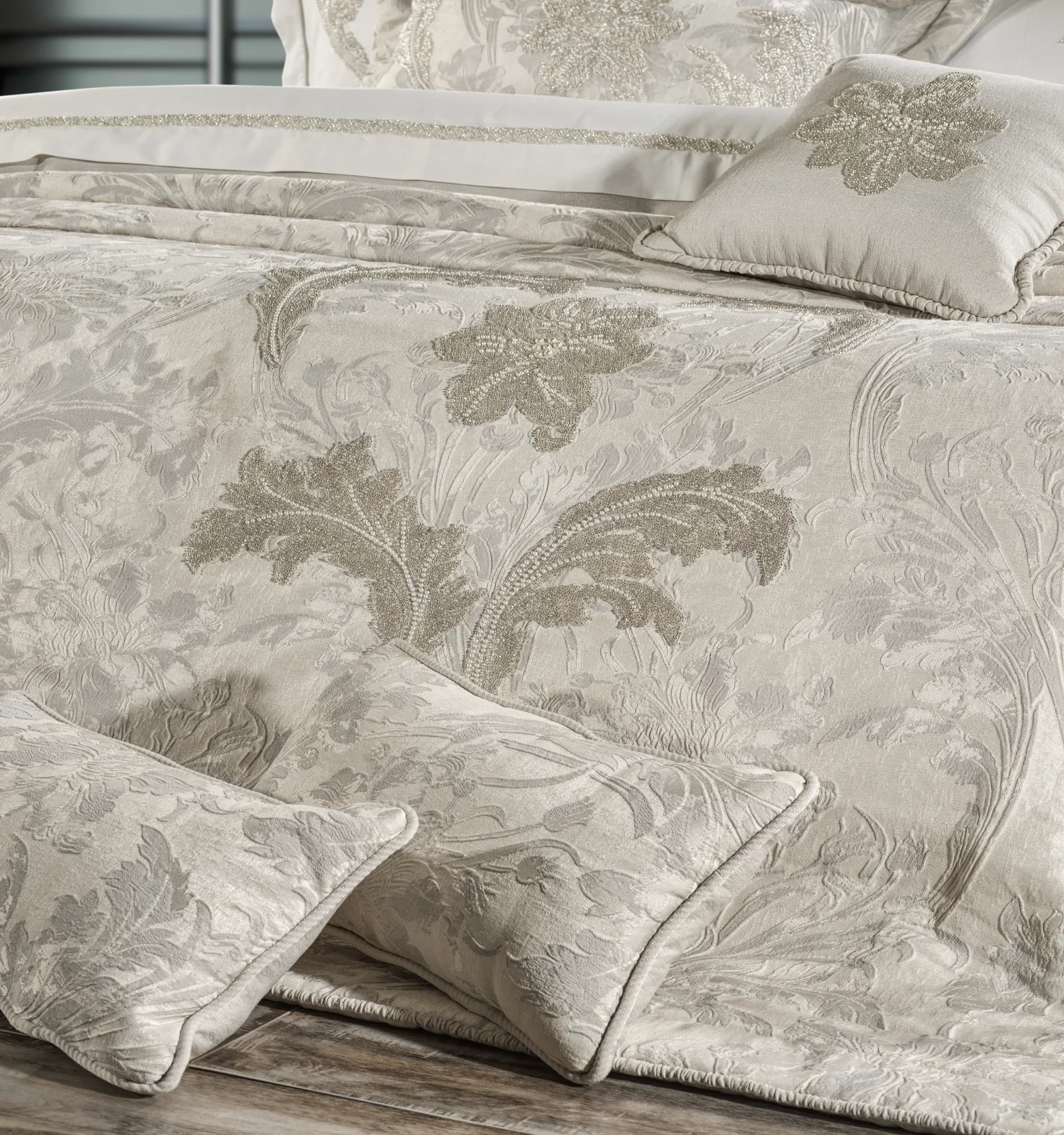 Zebra Casa Gisele 6 Parça Yatak Örtüsü-Krem/Gri