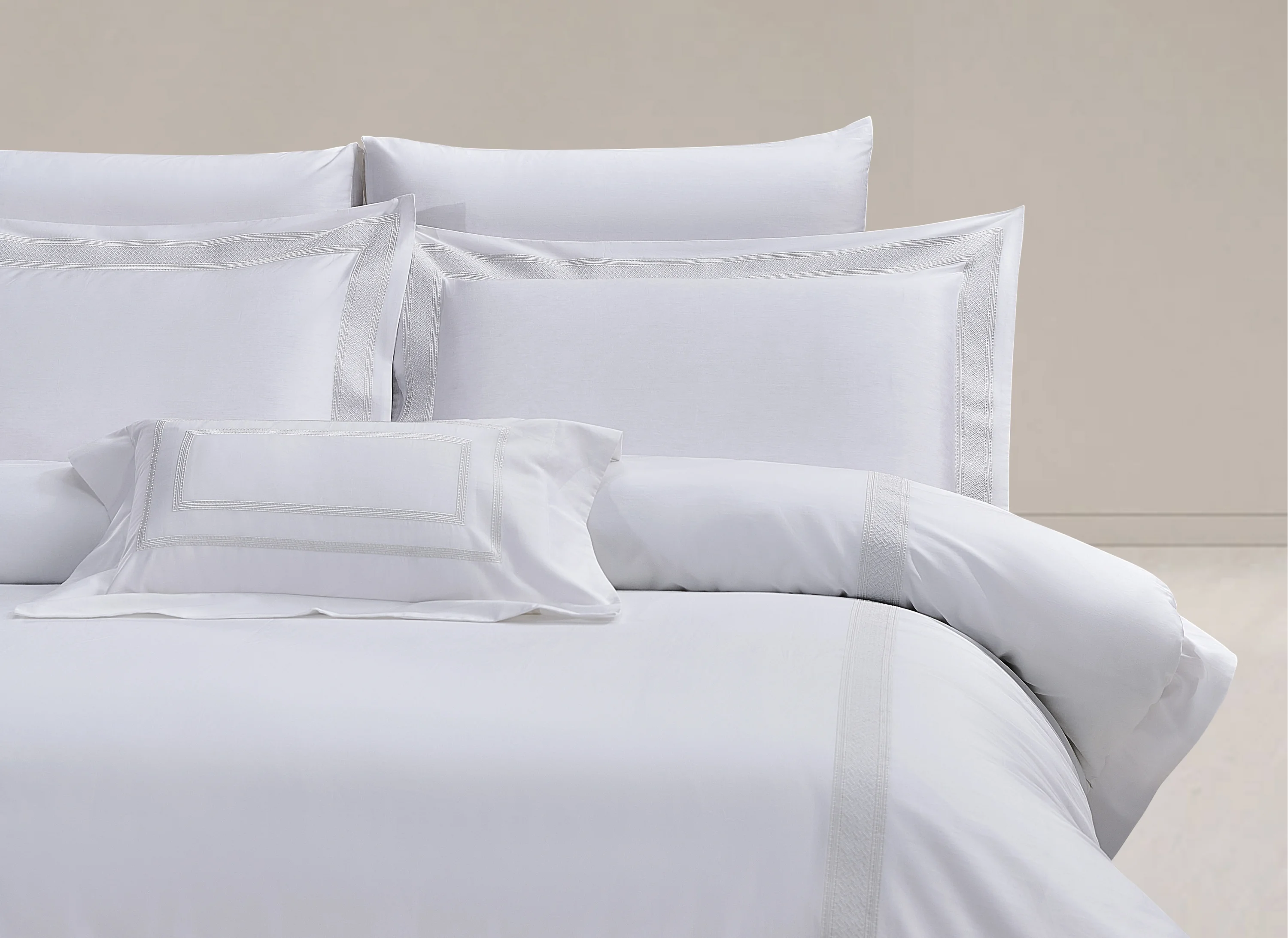 Zebra Casa Hilda 7 Parça Çift Kişilik Luxury Dantelli Nevresim Takımı-Krem 400Tc