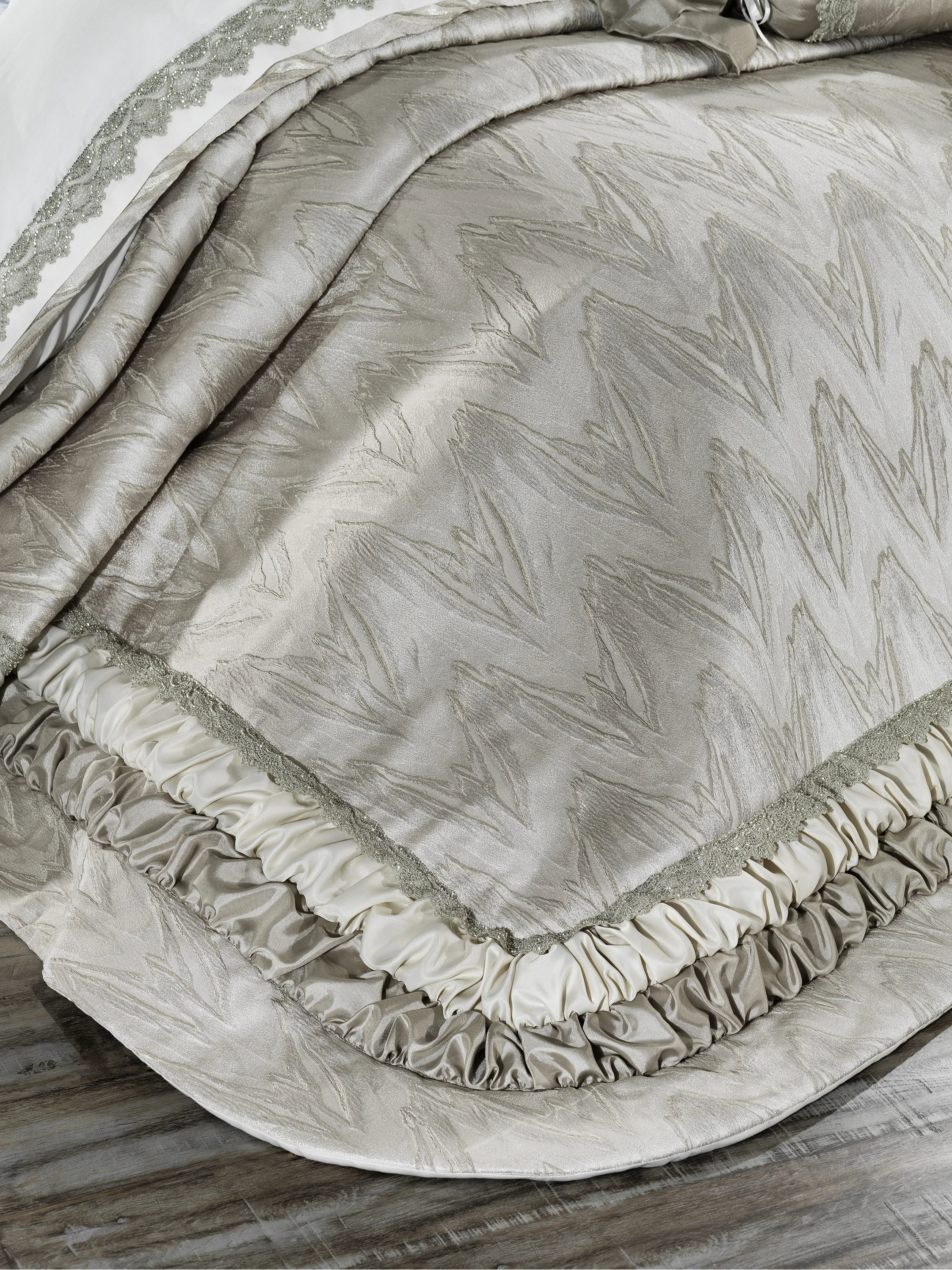 Zebra Casa Holly 4 Parça Yatak Örtüsü-Bej