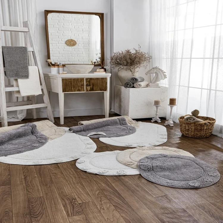 Zebra Casa Janet 2Li Pamuk Paspas Takımı-Bej