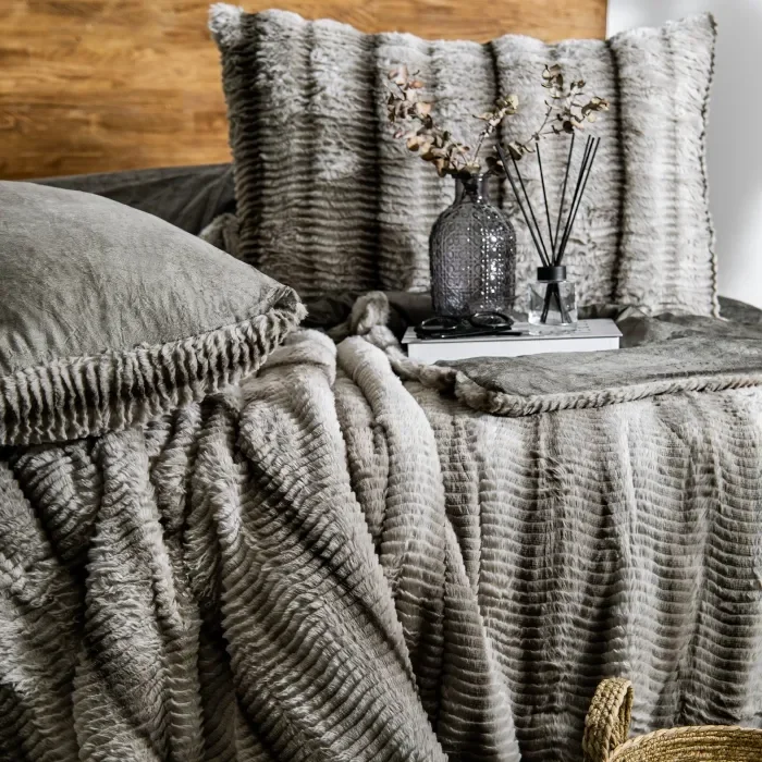 Zebra Casa Jenny 3 Parça Comforter Set-Bej