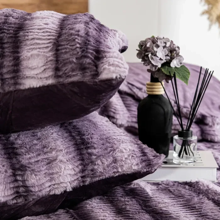 Zebra Casa Jenny 3 Parça Comforter Set-Mürdüm