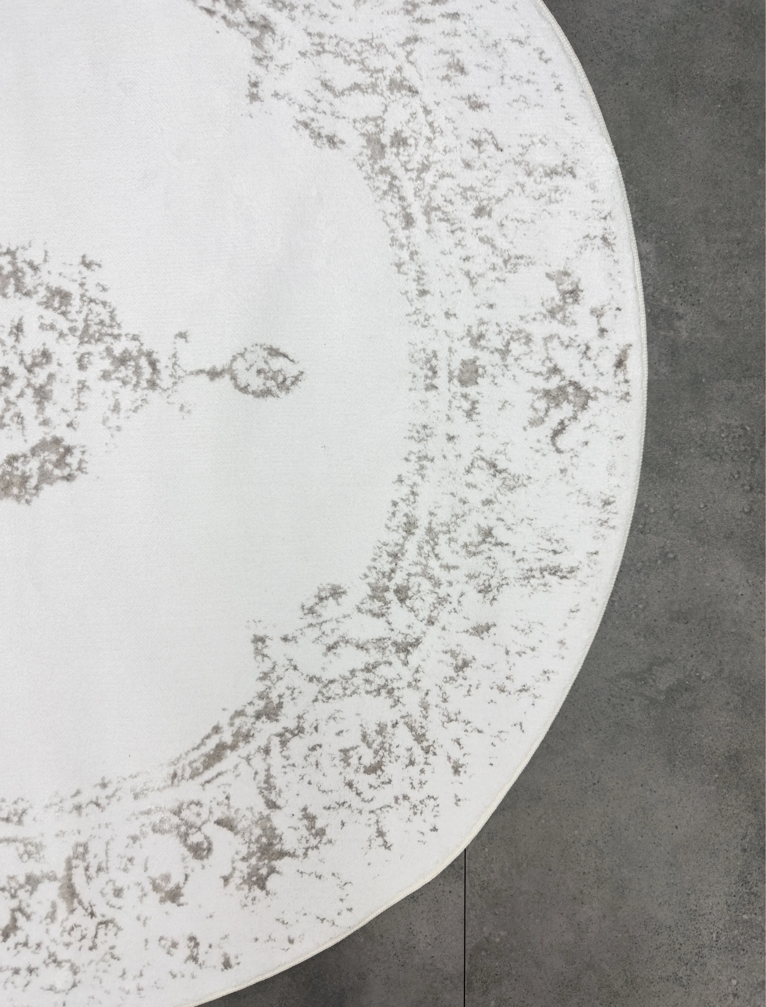 Zebra Casa Kasten Yuvarlak 120Cm Paspas-Beyaz/Gri