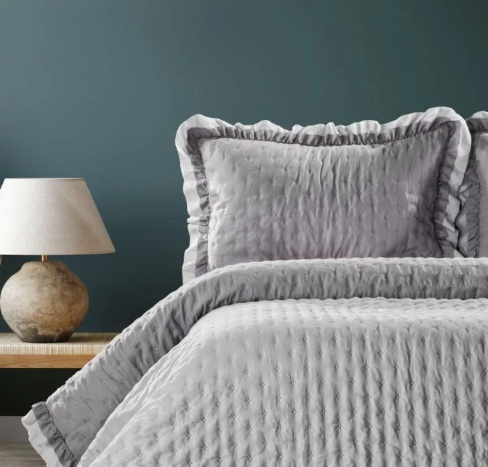 Zebra Casa Lima Tek Kişilik Yatak Örtüsü-Gri