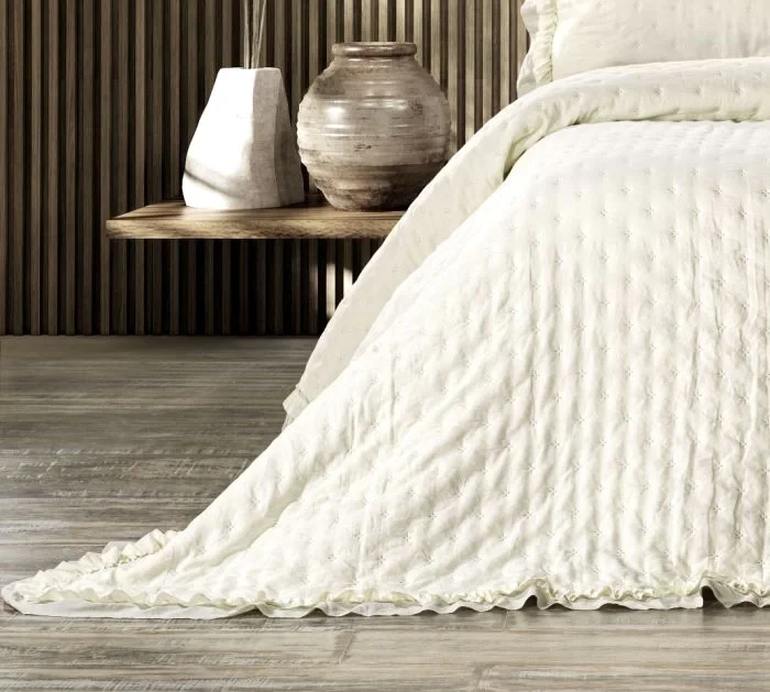 Zebra Casa Lima Tek  Kişilik Yatak Örtüsü-Krem