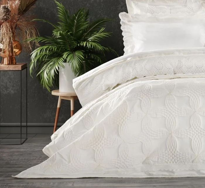 Zebra Casa Liset 9 Parça Yatak Seti-Krem