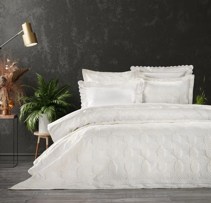 Zebra Casa Liset 9 Parça Yatak Seti-Krem