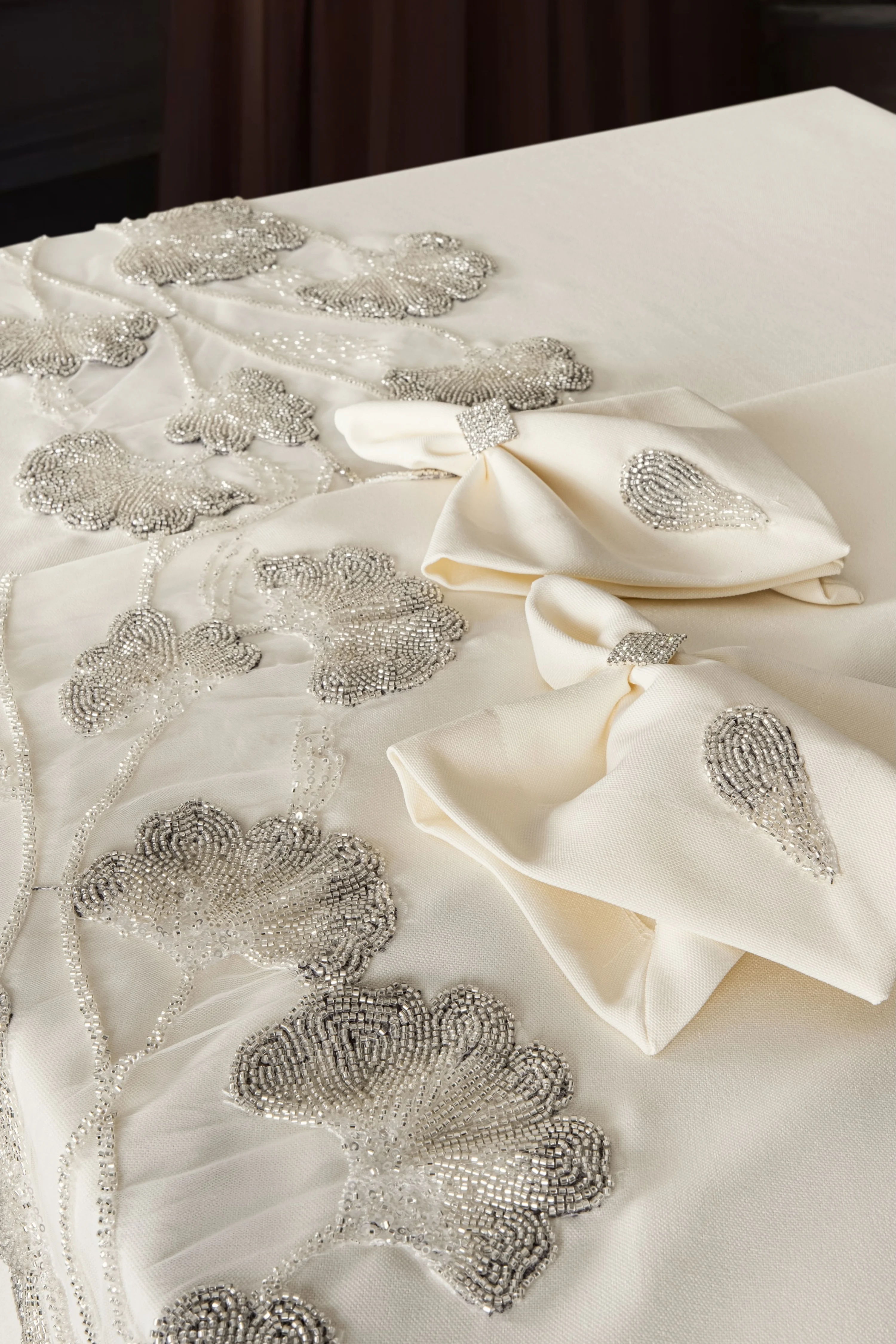 Zebra Casa Mila 25 Parça Masa Örtüsü Set-Krem